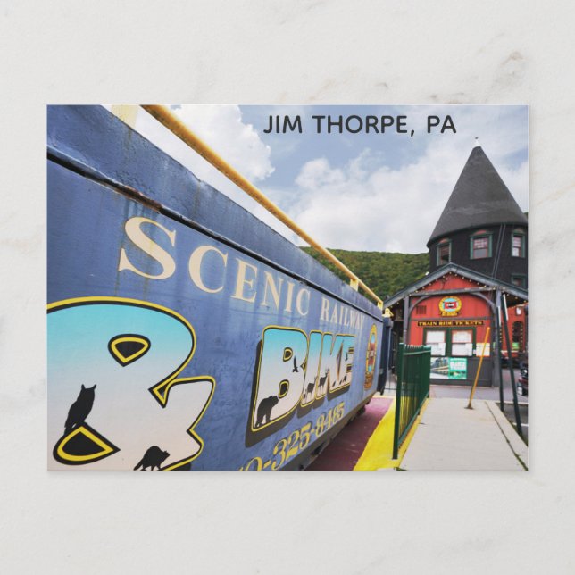 Jim Thorpe Pennsylvania Train Station Travel Postcard (Front)