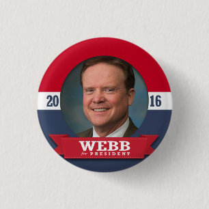 JIM WEBB 2016 3 CM ROUND BADGE