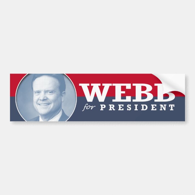 JIM WEBB 2016 BUMPER STICKER (Front)