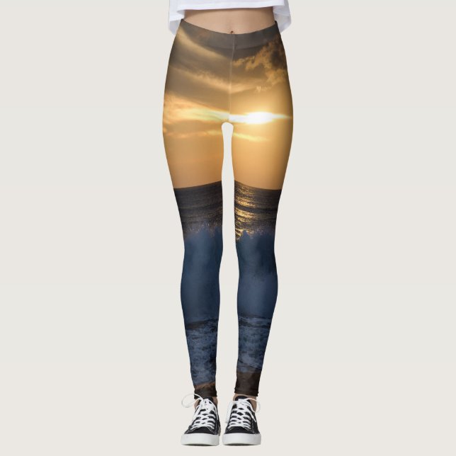 Jimbaran beach at sunset leggings (Front)