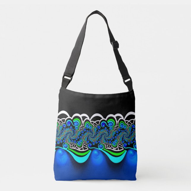 Jimette Colorful Design Tape-Bag Crossbody Bag (Front)