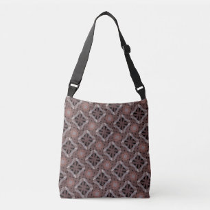 Jimette Design Brown Tone Tape Tape Tape Tank Crossbody Bag