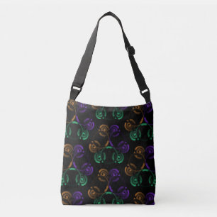 Jimette Design green purple brown black catch-all Crossbody Bag