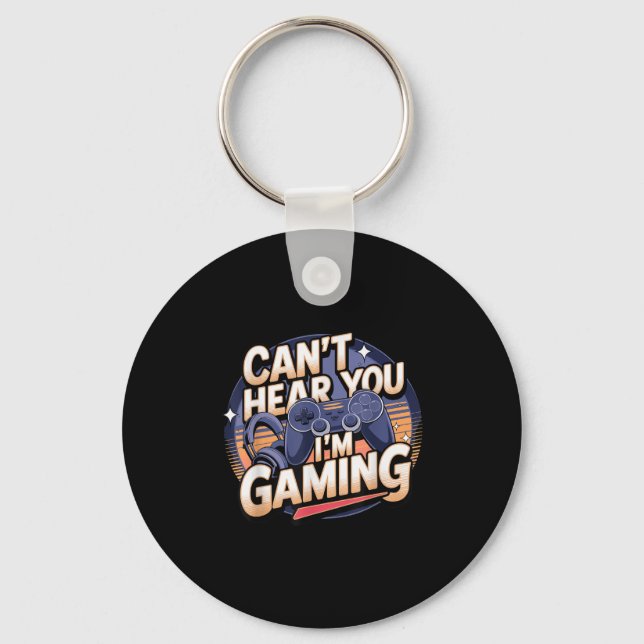 Jimino Uni-adult Gaming - Can't Hear You I'm Gamin Key Ring (Front)