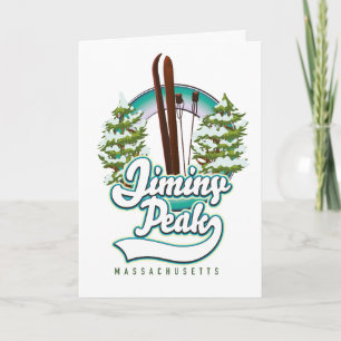 jiminy peak massachusetts ski logo holiday card