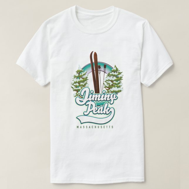 jiminy peak massachusetts ski logo T-Shirt (Design Front)