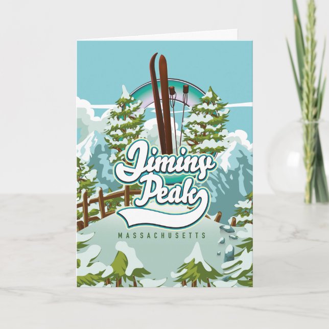 Jiminy Peak massachusetts skiing Holiday Card (Front)