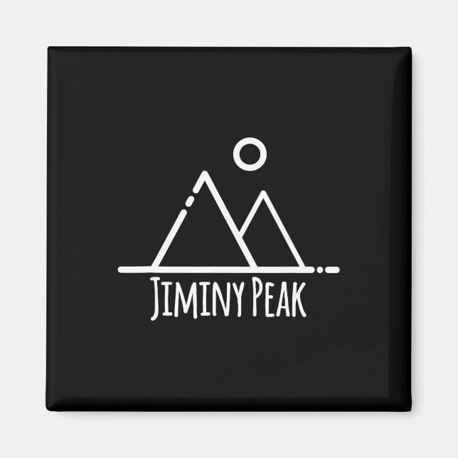 Jiminy Peak Mountain Machusetts Ski Skiing Rustic  Magnet (Front)