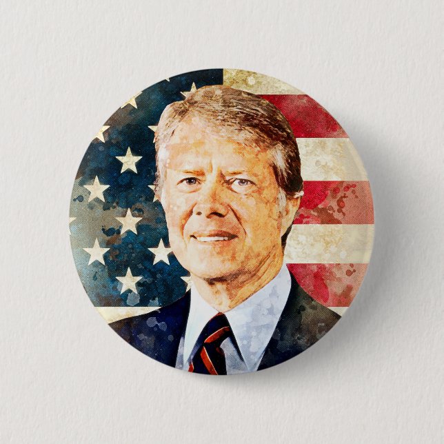 Jimmy Carter 6 Cm Round Badge (Front)