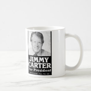 Jimmy Carter Distressed Black And White Coffee Mug