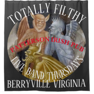 JIMMY LIBTARD & THE SQUIRMIN VERMIN BERRYVILLE VA SHOWER CURTAIN