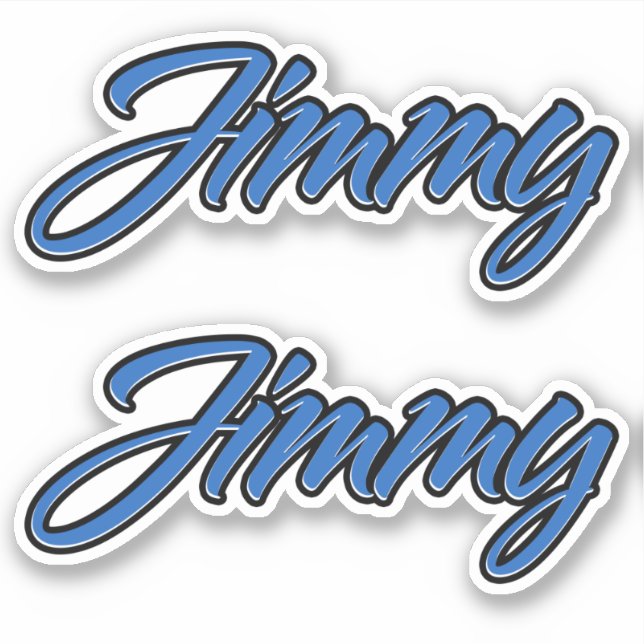Jimmy name blue sticker Sticker Sticker Stickerset (Front)