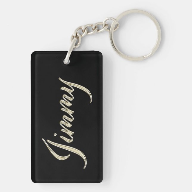 Jimmy Name whitegold key trailer Ring (Back)