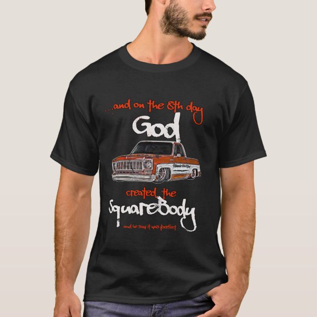 Jimmy slammed Squarebody Truck Suburban Blazer Sil T-Shirt (Front)