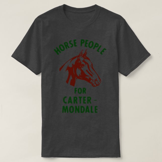 Jimmy ter Retro Political Campaign Button Horse Pe T-Shirt (Design Front)