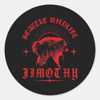 Jimothy Meme Racoon Seattle Funny Hot Classic Round Sticker