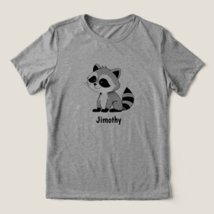Jimothy Racoon Cute Funny Pet Lover Modern Trendy Tri-Blend Shirt