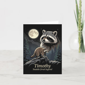 Jimothy Racoon Funny Jimothy From Seattle Print Card