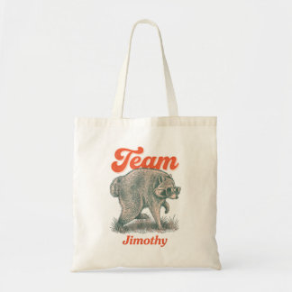 Jimothy Racoon Funny Trash Panda Team Jimothy Tote Bag