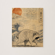 Jimothy Racoon Jigsaw Puzzle – Cute Woodland Racc