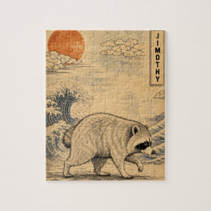Jimothy Racoon Jigsaw Puzzle – Cute Woodland Racc