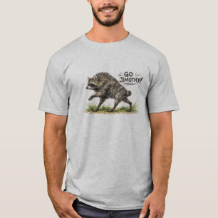 Jimothy the Racoon in Grass T-Shirt