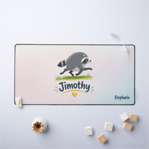 Jimothy Viral Racoon Funny Trash Panda Wildlife Desk Mat