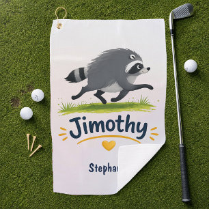 Jimothy Viral Racoon Funny Trash Panda Wildlife Golf Towel