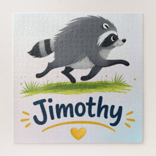 Jimothy Viral Racoon Funny Trash Panda Wildlife Jigsaw Puzzle
