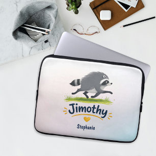 Jimothy Viral Racoon Funny Trash Panda Wildlife Laptop Sleeve