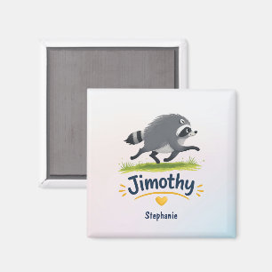 Jimothy Viral Racoon Funny Trash Panda Wildlife Magnet