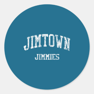 Jimtown high school hs elkhart in vintage sports classic round sticker