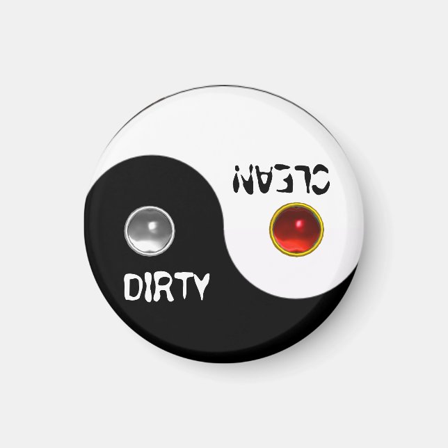 JIN JANG DIRTY CLEAN DISHWASHER MAGNET (Front)