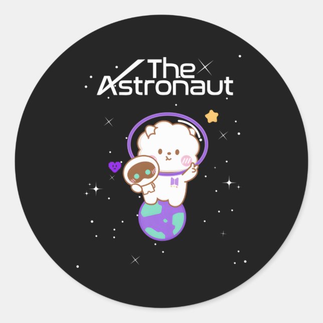 Jin Wootteo The Astronaut K-Pop Classic Round Sticker (Front)