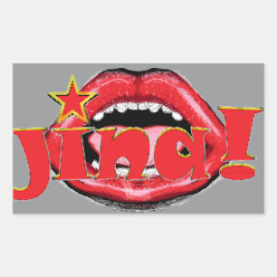 jina! Coffee  Rectangular Sticker