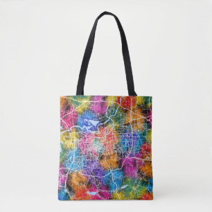 Jinan China City Map Tote Bag