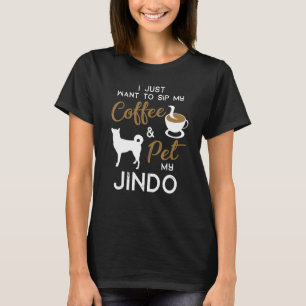 Jindo Dog Coffee  Owner Christmas Birthday T-Shirt