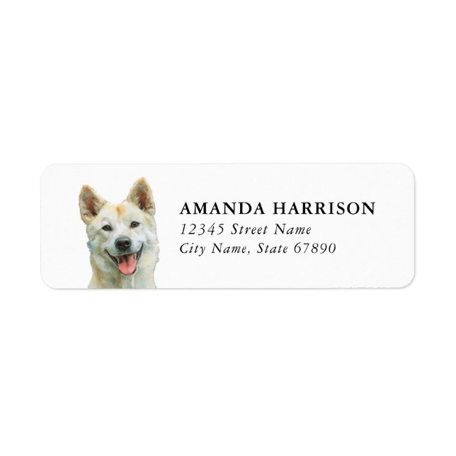 Jindo Dog Return Address Labels (Front)