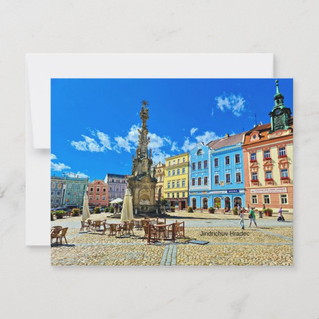 Jindrichuv Hradec, Czech Republic town square  Card (Front)