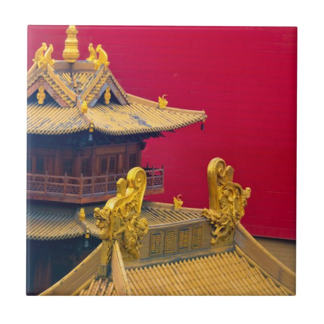 Jing'an Temple, Shanghai, China Ceramic Tile (Front)