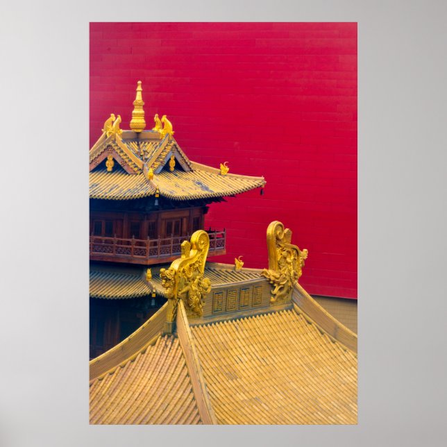 Jing'an Temple, Shanghai, China Poster (Front)