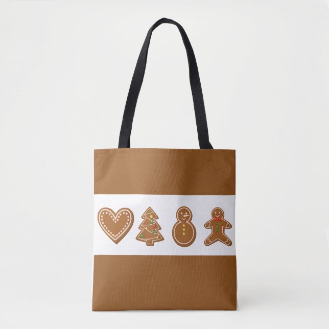 Jinger Bread man Brown Tote Bag (Front)