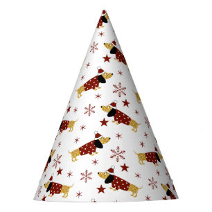 Jingle All the Dachshund Way Party Hat