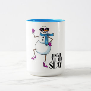 Jingle All the Slay Two-Tone Coffee Mug