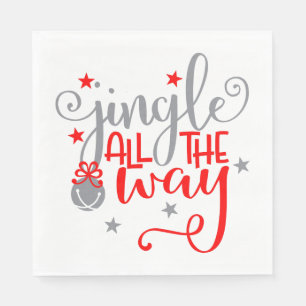 Jingle All The Way Christmas Bells Napkin