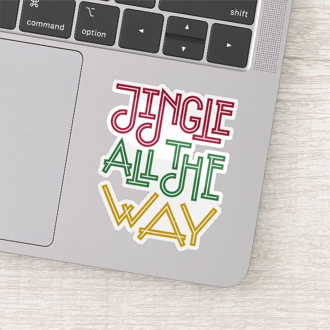 Jingle all the way christmas sticker  (Detail)