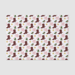 Jingle All the Way Cowboy Boot Christmas Tissue Paper