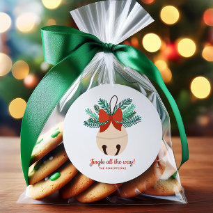 "Jingle All The Way" Holidays Custom Classic Round Sticker