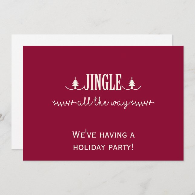 Jingle All The Way Invitation (Front/Back)