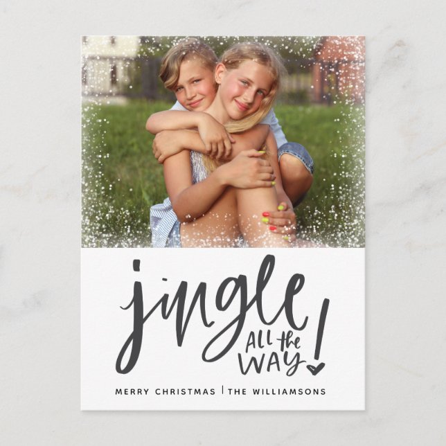 Jingle All the Way | Modern Photo Christmas Card (Front)